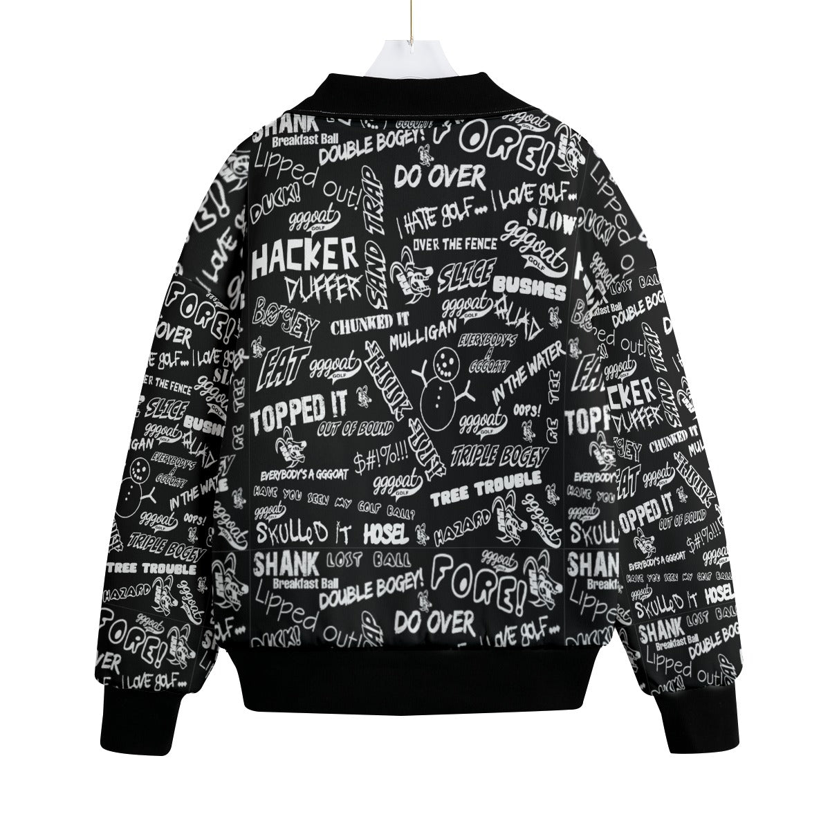 GGGOAT GOLF FLEECE COLLAR BOMBER BLACK