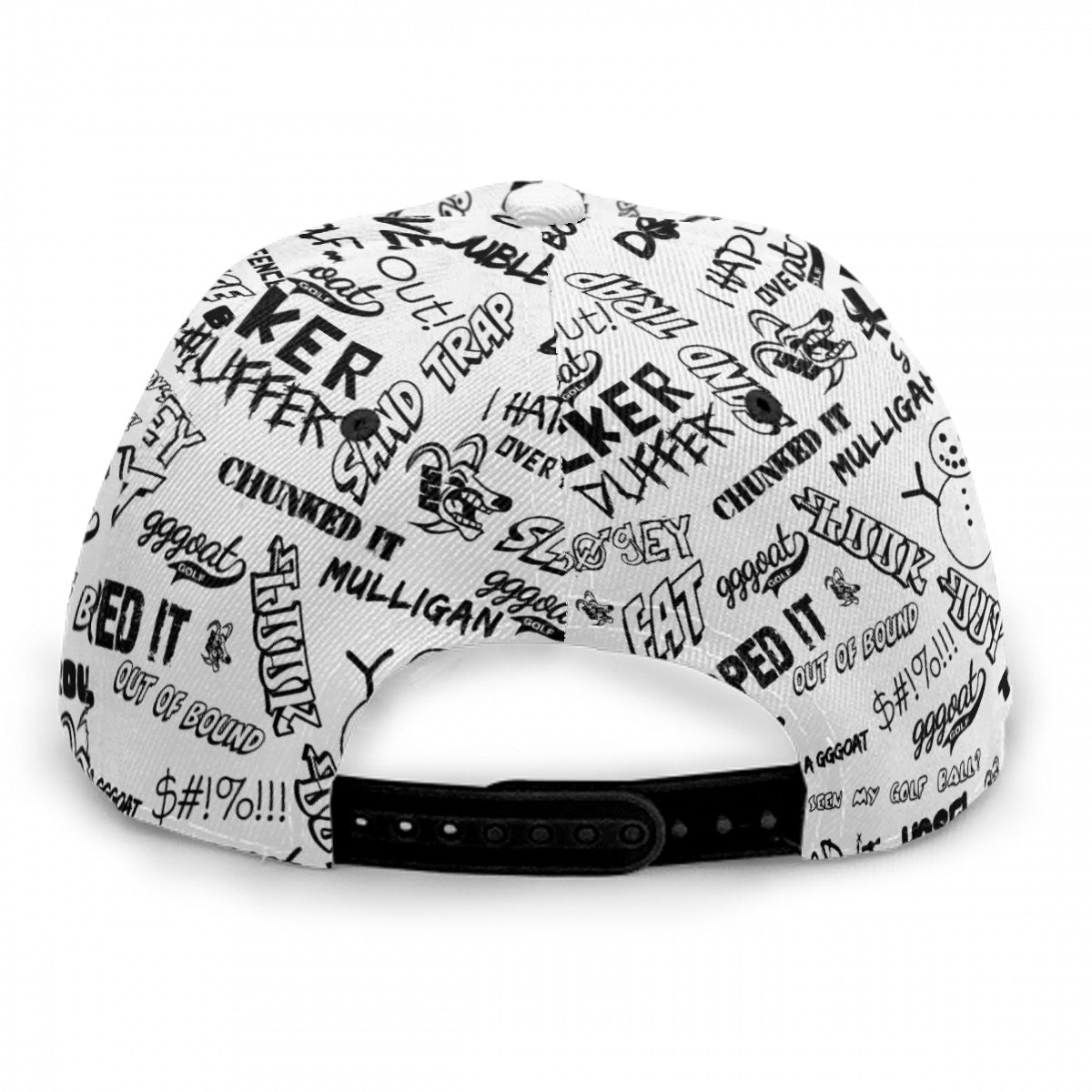 GGGOAT GOLF HACKER/DUFFER Baseball Cap With Flat Brim White