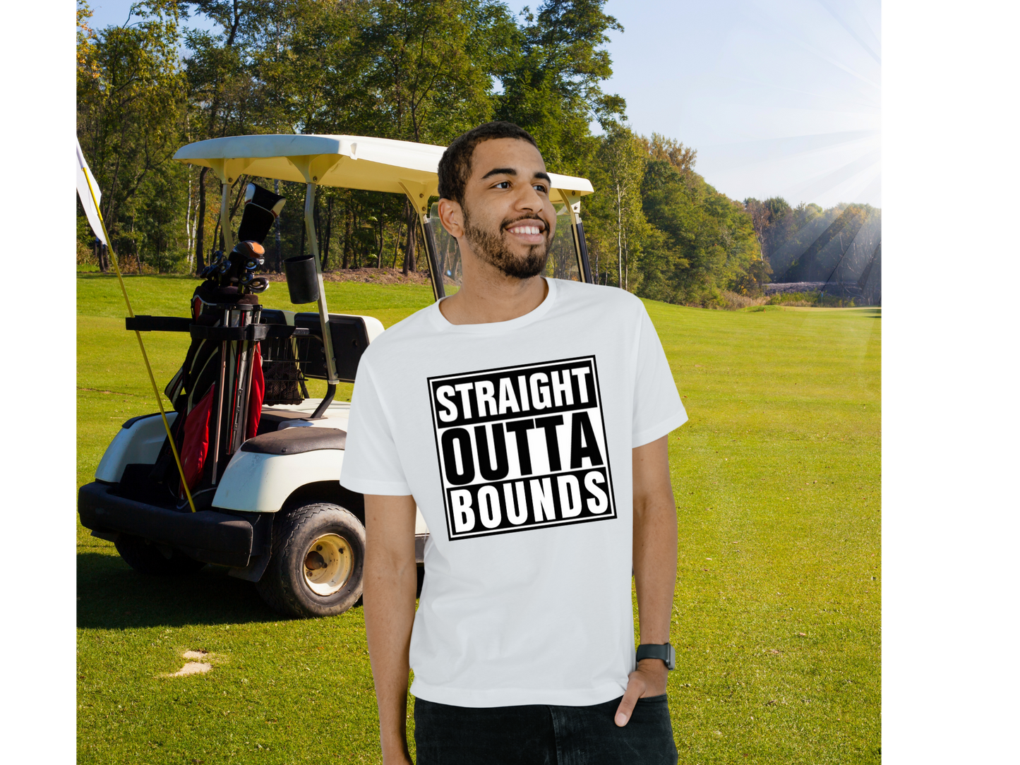 GGGOAT GOLF STRAIGHT OUTTA BOUNDS T-SHIRT