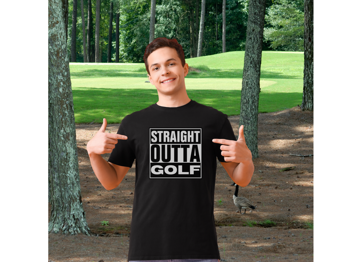 GGGOAT GOLF STRAIGHT OUTTA GOLF T-SHIRT