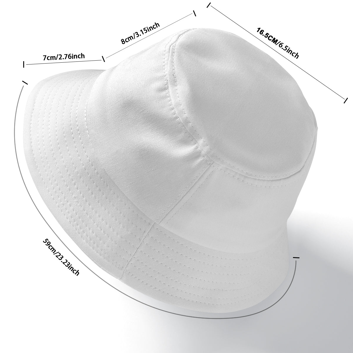 GGGOAT GOLF HACKER/DUFFER Double-Side Printed Bucket Hat White
