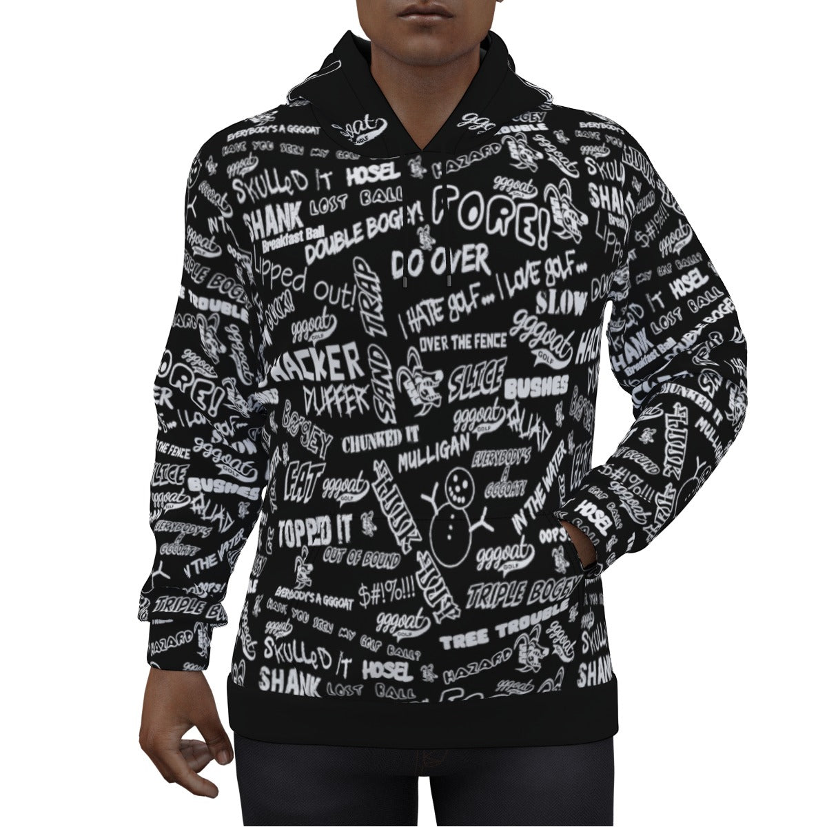 GGGOAT GOLF - HACKER/DUFFER - Men's Pullover Hoodie Black