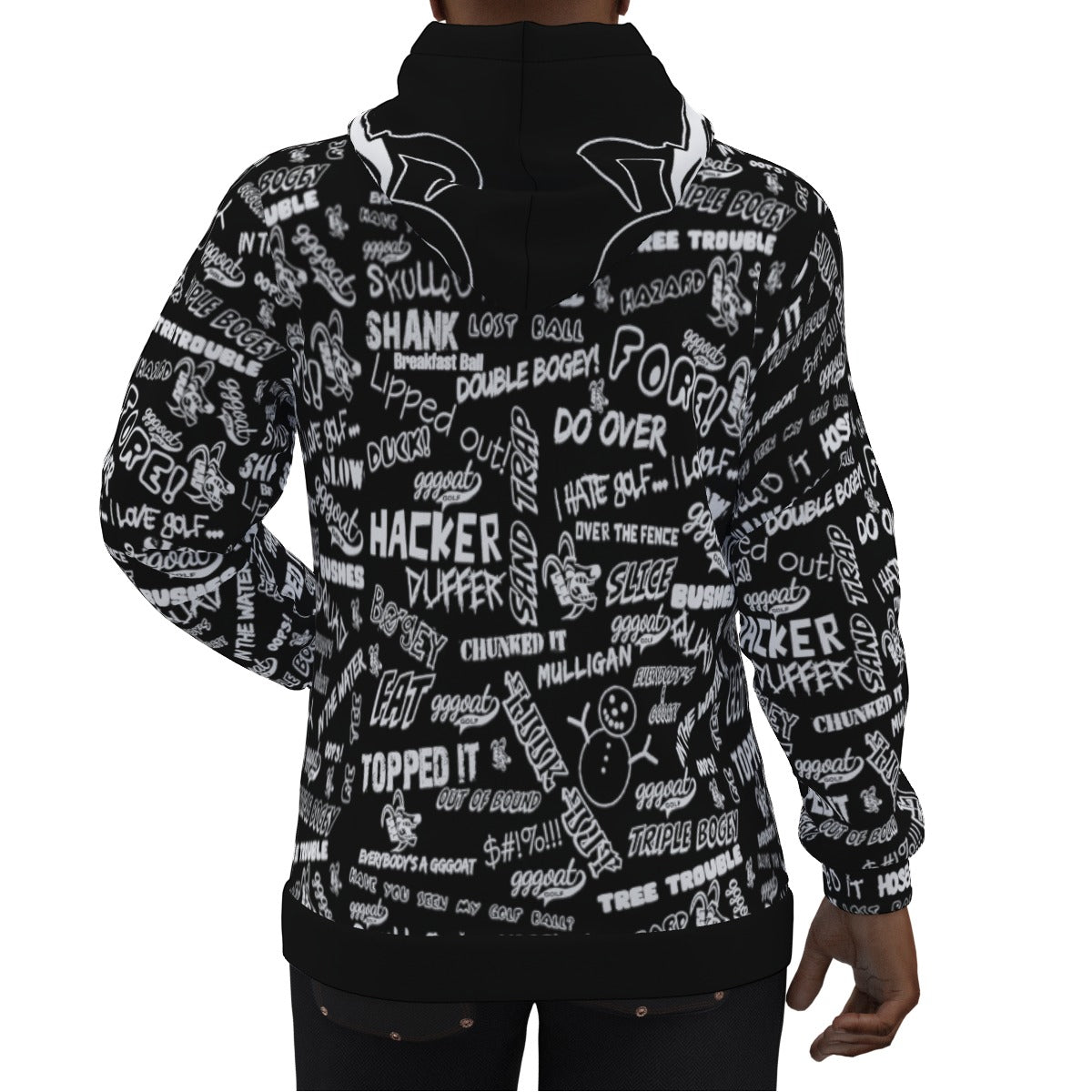 GGGOAT GOLF - HACKER/DUFFER - Men's Pullover Hoodie Black